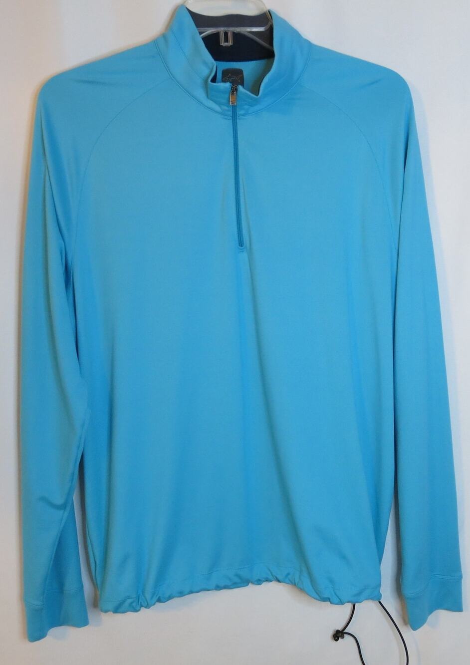 Greg Norman Quarter Zip Long Sleeve Top Size L Men Blue ML 75 Play Dry Outdoor